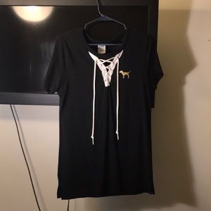 short sleeve pink shirt